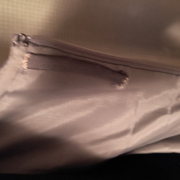 VINTAGE WTOO Long Silver Formal Gown Dress Size 10 - Picture 15 of 17